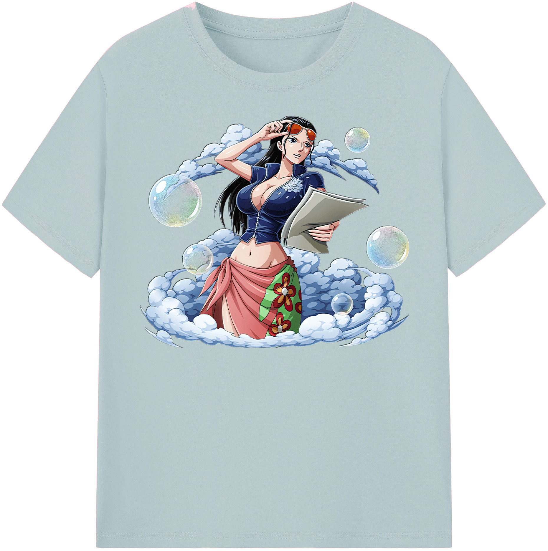ワンピース ニコ・ロビン ONE PIECE Nico Robin 綿100％半袖Tシャツ（フロントプリント）